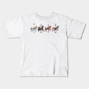 Four Carousel Horses of the Apocalypse Horizontal Kids T-Shirt